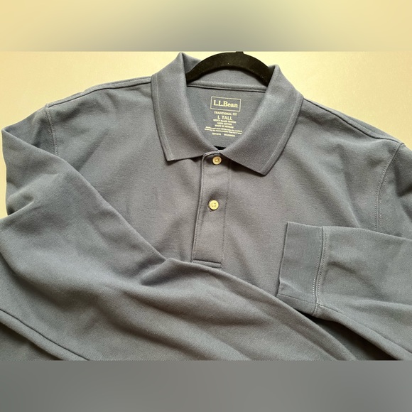 L.L. Bean Long Sleeve Polo L Tall - Picture 6 of 12